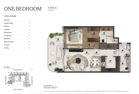 Floor plan, 1 Bed