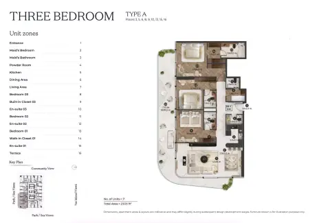 Floor plan, 3 Bed