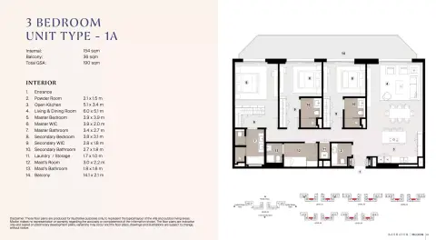 Floor plan, 3 Bed