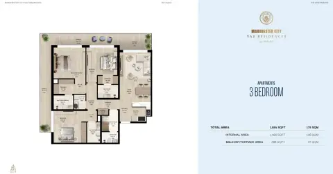Floor plan, 3 Bed