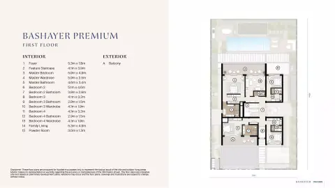 Floor plan, 5 Bed