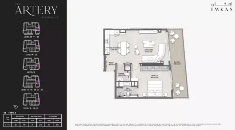 Floor plan, 1 Bed