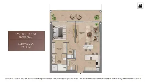 Floor plan, 1 Bed
