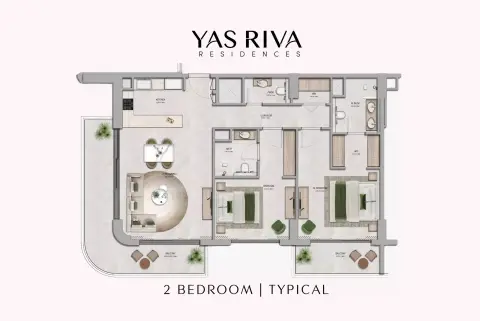 Floor plan, 2 Bed