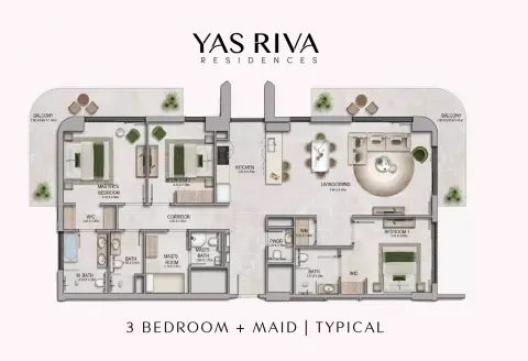 Floor plan, 3 Bed