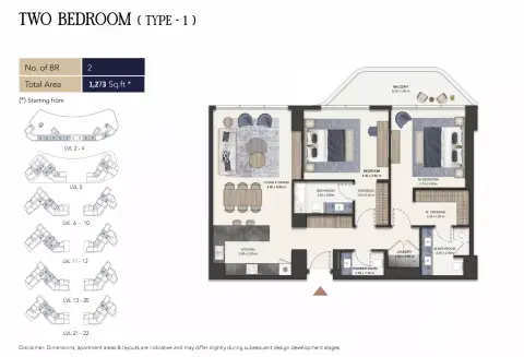 Floor plan, 2 Bed