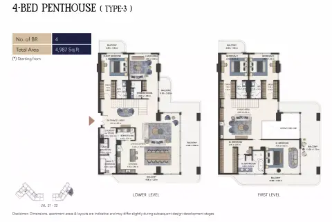 Floor plan, 4 Bed