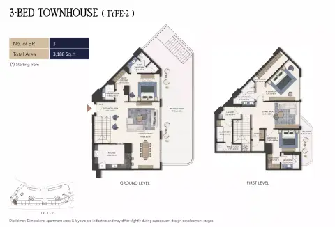 Floor plan, 3 Bed