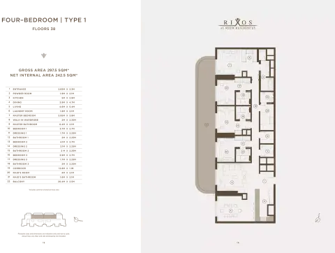 Floor plan, 4 Bed
