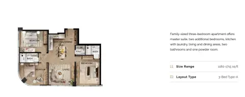 Floor plan, 3 Bed