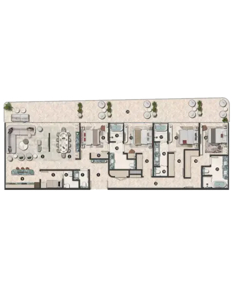 Floor plan, 4 Bed