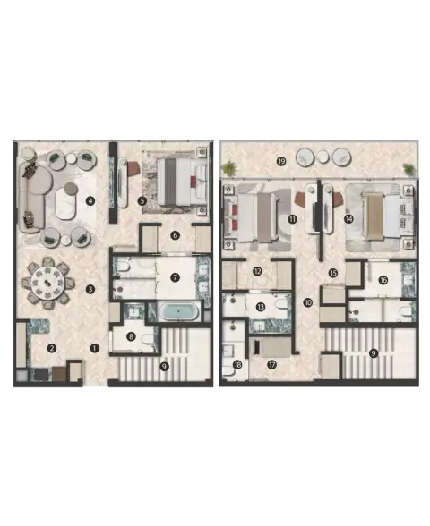 Floor plan, 3 Bed