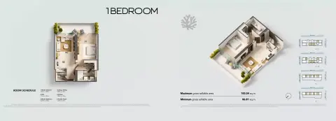 Floor plan, 1 Bed