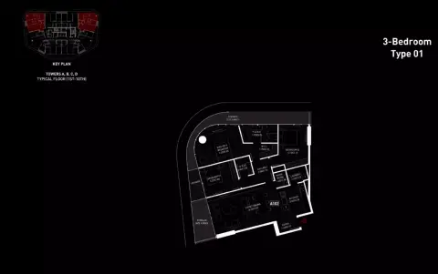 Floor plan, 3 Bed