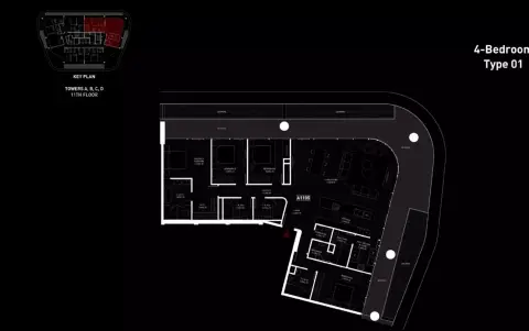 Floor plan, 4 Bed