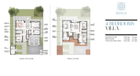 Floor plan, 4 Bed