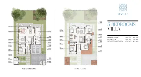 Floor plan, 5 Bed