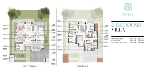 Floor plan, 6 Bed