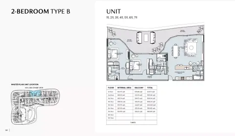 Floor plan, 2 Bed