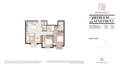 Floor plan, 2 Bed