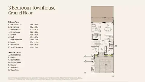 Floor plan, 3 Bed