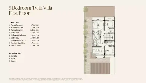Floor plan, 5 Bed