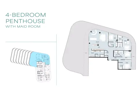 Floor plan, 4 Bed