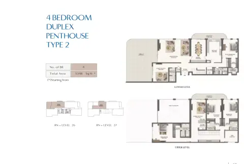 Floor plan, 4 Bed