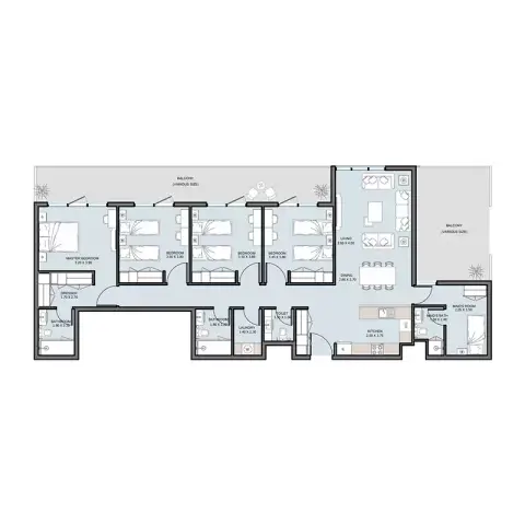 Floor plan, 4 Bed