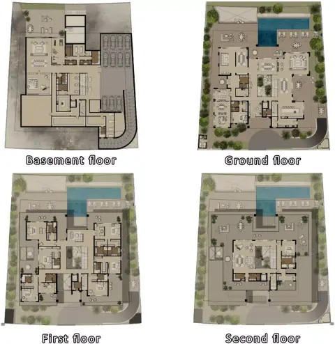 Floor plan, 8 Bed