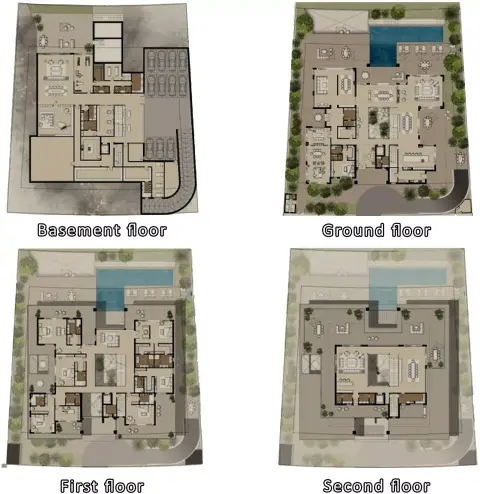 Floor plan, 8 Bed