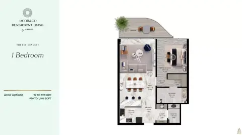 Floor plan, 1 Bed