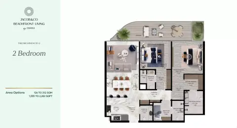 Floor plan, 2 Bed
