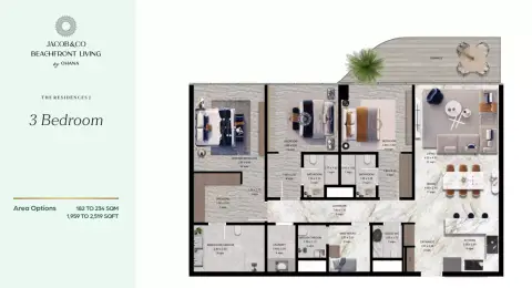 Floor plan, 3 Bed