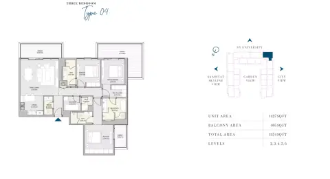 Floor plan, 3 Bed
