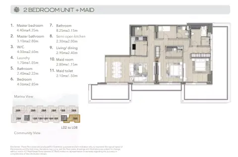 Floor plan, 2 Bed