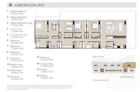 Floor plan, 4 Bed