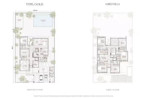 Floor plan, 6 Bed