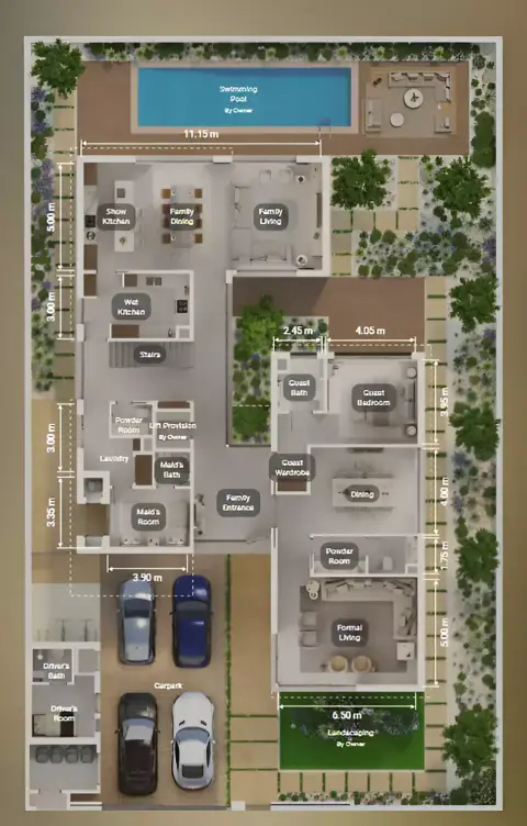 Floor plan, 5 Bed