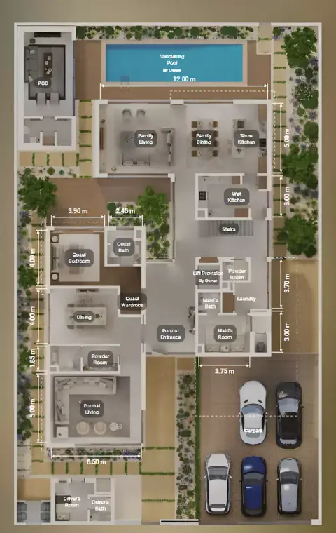 Floor plan, 6 Bed