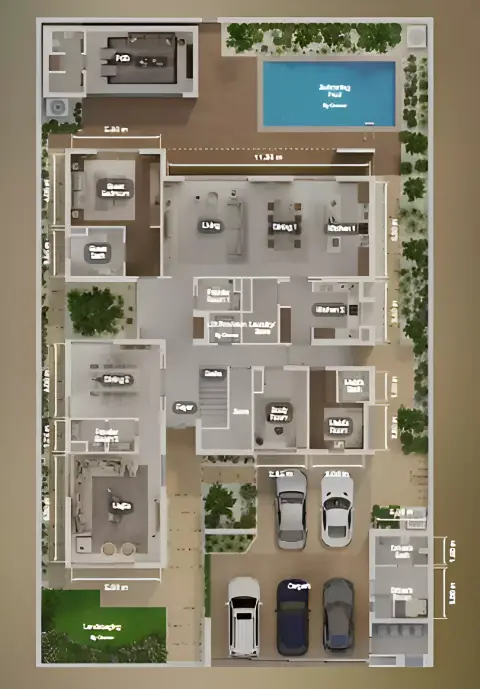 Floor plan, 6 Bed