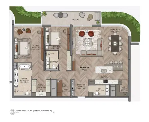 Floor plan, 2 Bed
