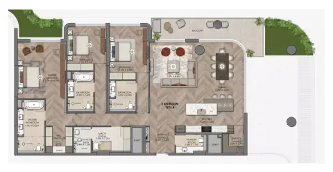 Floor plan, 3 Bed