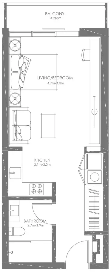 Floor plan, Studio