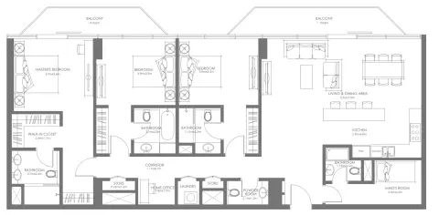 Floor plan, 3 Bed
