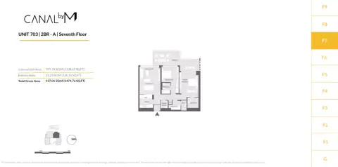Floor plan, 2 Bed
