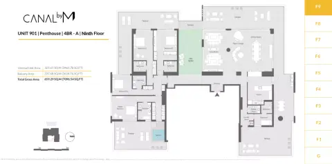 Floor plan, 4 Bed