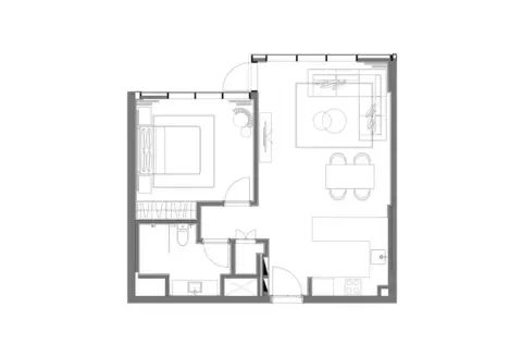 Floor plan, 1 Bed