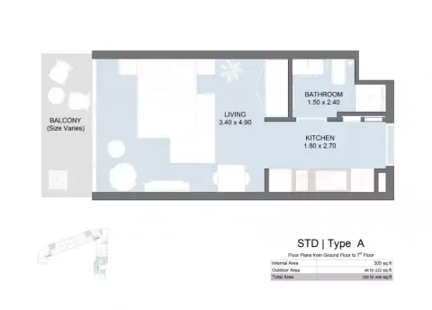 Floor plan, Studio