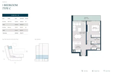 Floor plan, 1 Bed